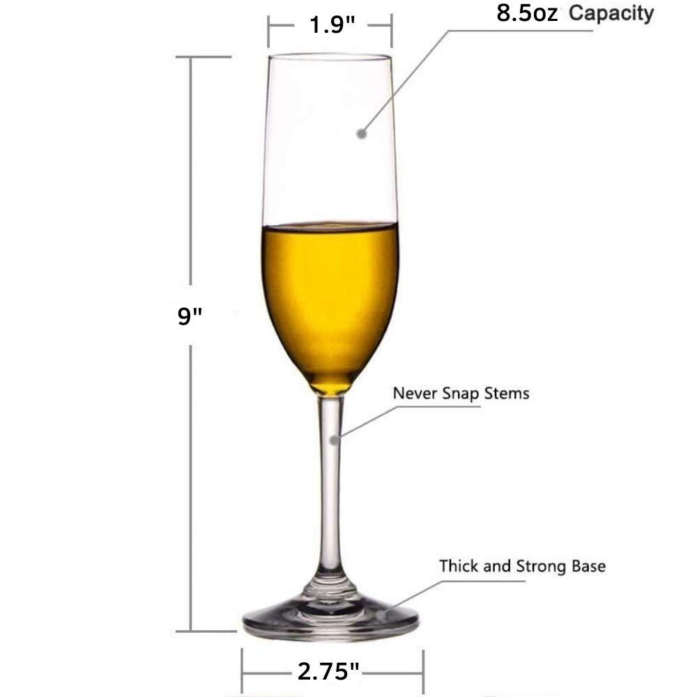 Tritan Plastic Champagne Flute — Single Glass