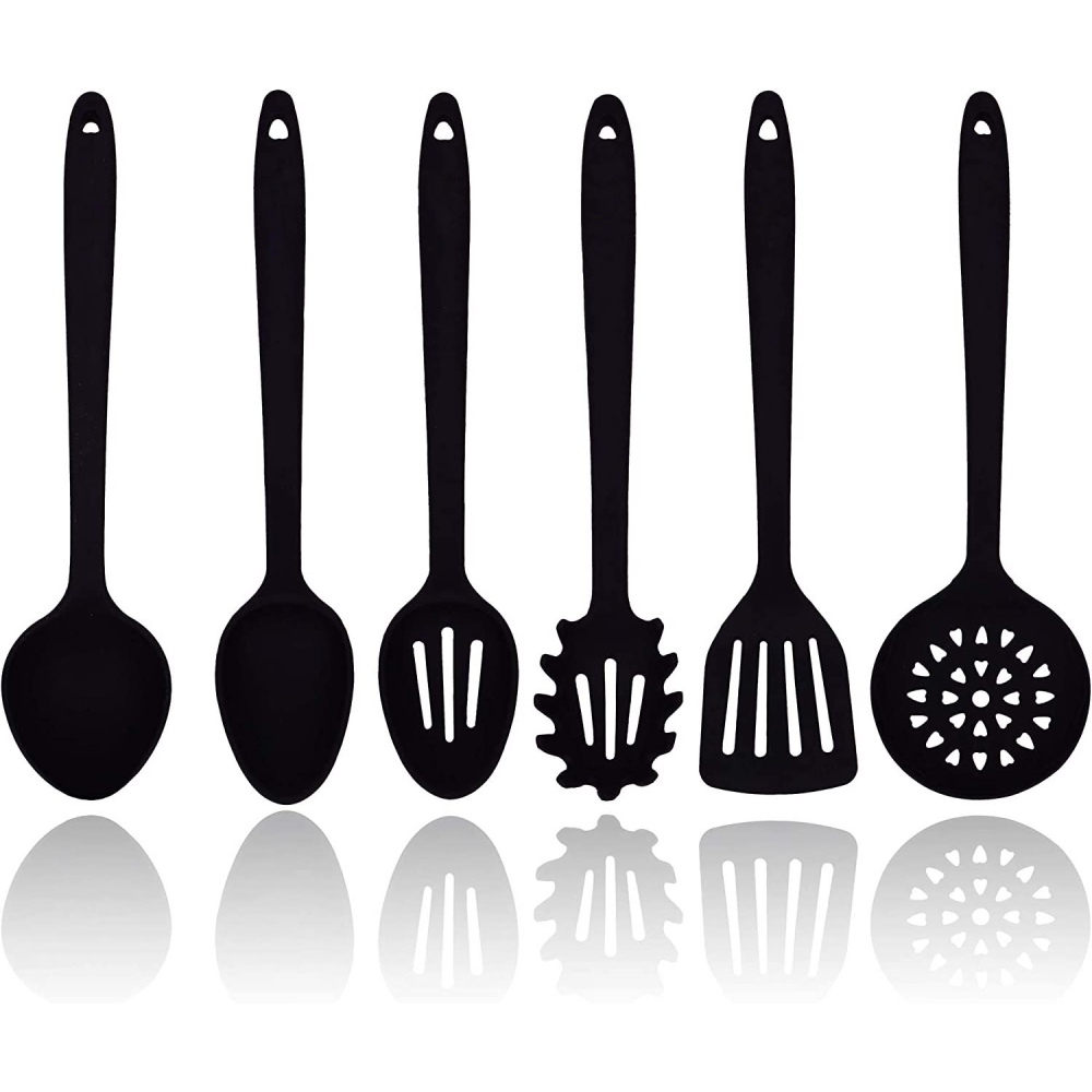 Silicone Cooking Utensils Set (Black)