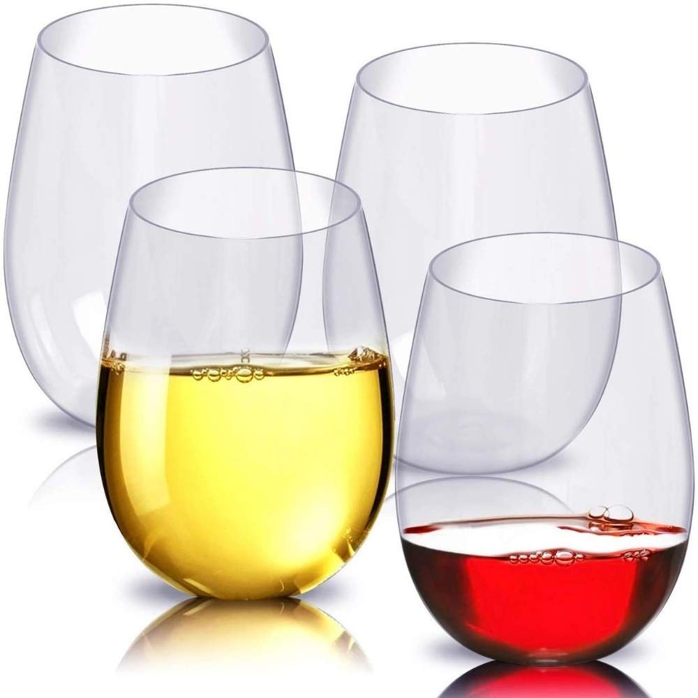 Plastic Stemless Wine Glass: image 3